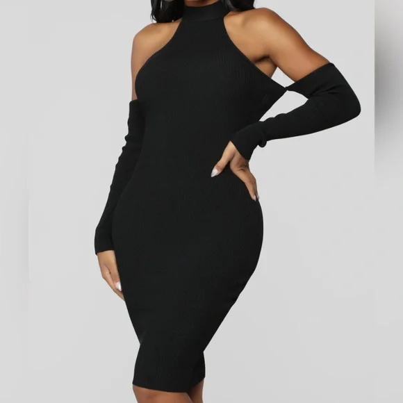 Fashion Nova | Dresses | Fashion Nova The Realest Ribbed Midi Dress |  Poshmark